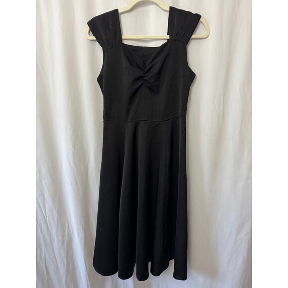 Black Sleeveless Flared Dress - Size Medium - Picture 1 of 5
